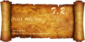 Tull Róza névjegykártya